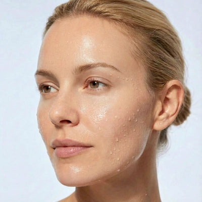2. Apply toner and remove any soap residue with a cotton pad