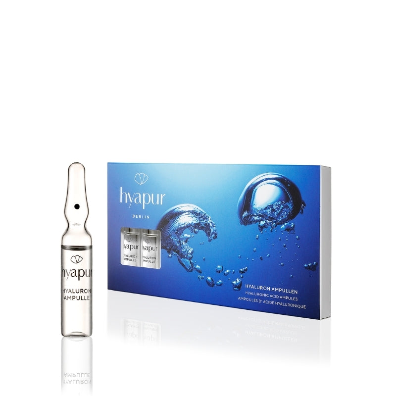 Die hyapur® Berlin Hyaluron Ampullen im praktischen 7er Set eignen sich perfekt für die Reise. So hast du einen optischen Weichzeichner für deine Haut immer griffbereit.