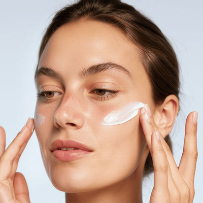 4. Apply night cream from the neck to the temples