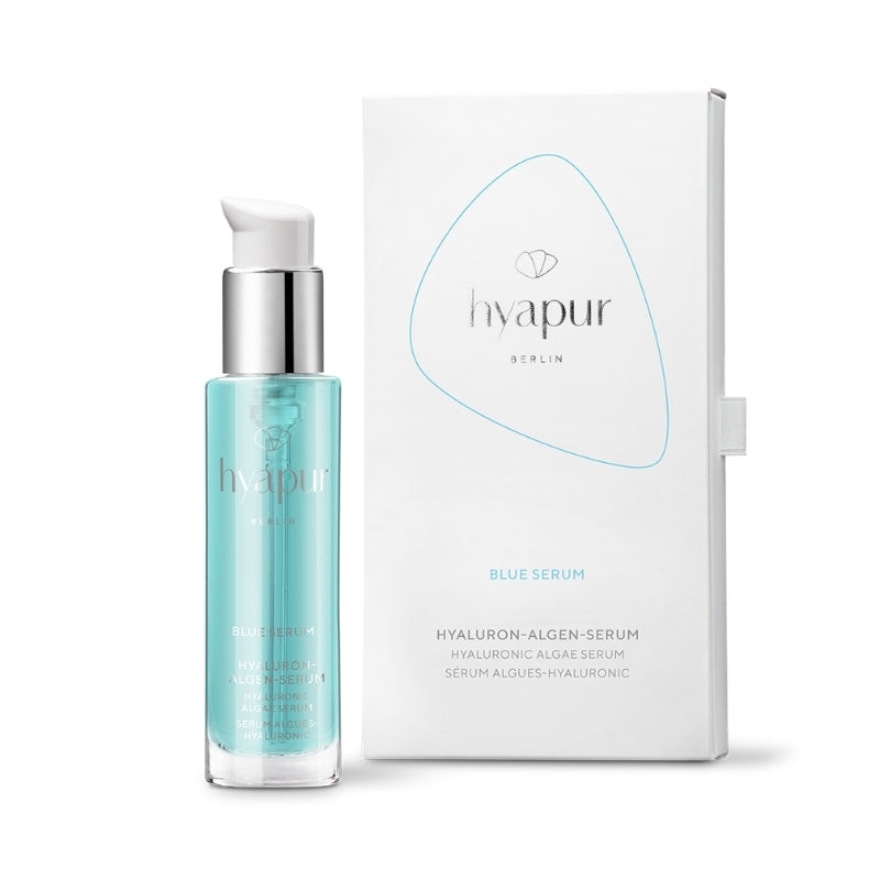 hyapur® Berlin Hyaluron-Algen-Serum. Blue Serum 50ml mit Hyaluronsäure und blauer Alge für strahlende Haut.